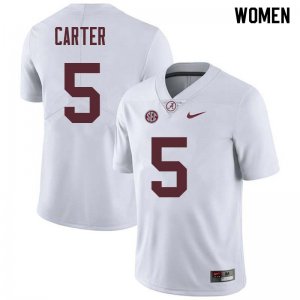 NCAA Women's Alabama Crimson Tide #5 Shyheim Carter Stitched College Nike Authentic White Football Jersey CH17F11RB